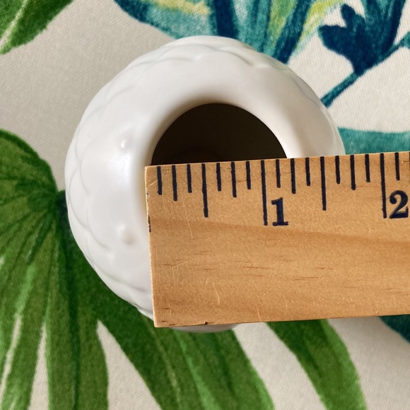 White ceramic fish vases Modern Coastal Seaside Decor set of 2 small vessels - Picture 12 of 12